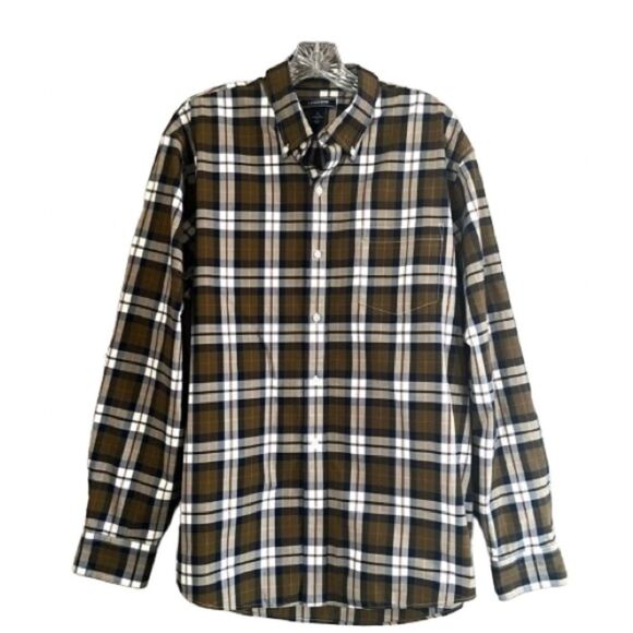 Lands End Men’s No Iron Traditional Fit Long Sleeve Plaid Shirt - Picture 1 of 16